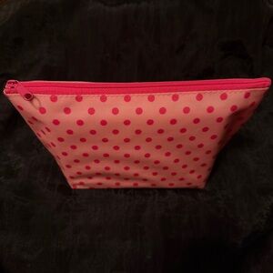 Polka Dot Pink Cosmetic Pouch